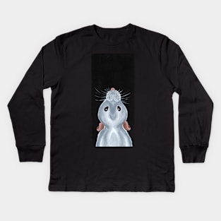 Albino Rat Looking Up Kids Long Sleeve T-Shirt